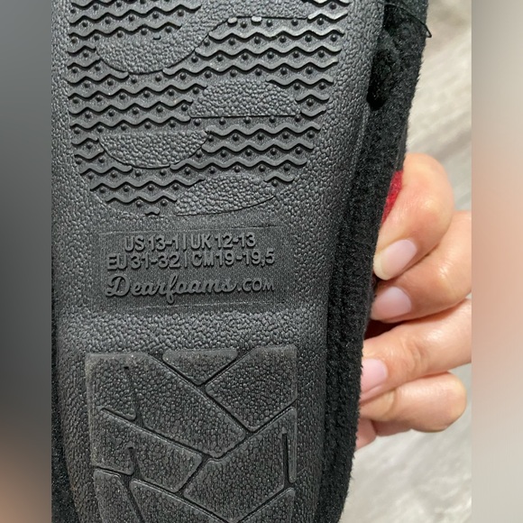 Dearfoams Kids Buffalo Check Lil Bear Clop Slippers Size 13/1 - Picture 5 of 5